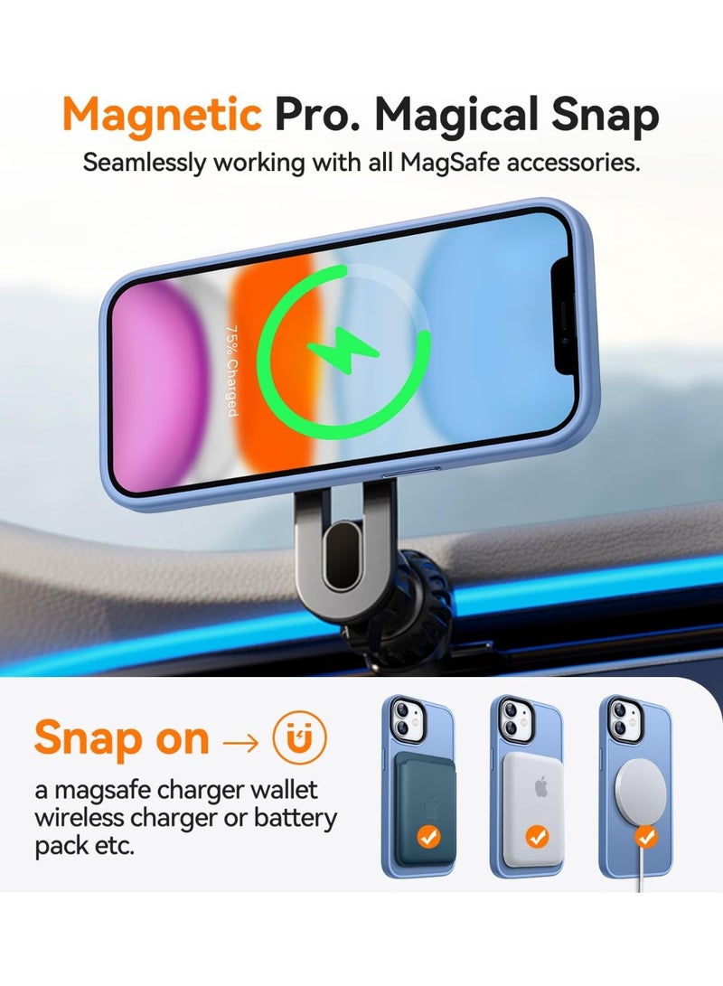 ACLIX Magnetic Case for iPhone 11 [Shockproof & Slim] Matte Transparent Hard Back Cover with high-Grade Protection | Sky Blue - Image 4